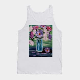 A beautiful bouquet flowers in a glass vase Tank Top